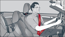 Positioning of head restraints and seat belts